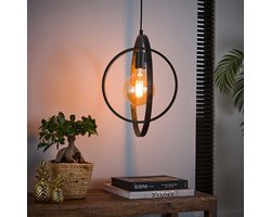 DH Interior Hanglamp Industrieel Otan 1-lichts Open Zwart 1-lichts - Metaal - Industrieel