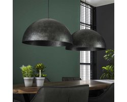 DH Interior Industriële Hanglamp Dacia 2-lichts Antraciet Rond 2xØ60 cm 2-lichts - Metaal - Industrieel