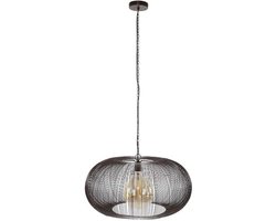 DH Interior Industriële Hanglamp Jill 1-lichts 1-lichts - Nikkel - Industrieel