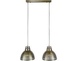 DH Interior Industriële Hanglamp Luisa 2-lichts Metaal Brons 2-lichts - Brons - Industrieel