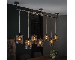 DH Interior Industriële Hanglamp Twist Metaal 7-Lichts 7-lichts - Slate grey - Modern