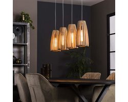 DH Interior Ovale Hanglamp Elias Mangohout 4-lichts 4-lichts - Hout - Scandinavisch & Basic