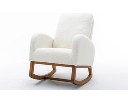 DHN Schommelstoel - Zachte schommelstoel in mid-century moderne stijl - accent schuifstoel voor de woonkamer - Geschikt voor woonkamer en slaapkamer - schommelstoel voor de kinderkamer