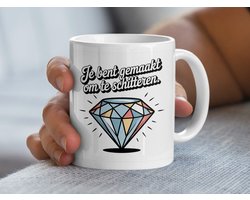 Diamant Mug, Je Bent Gemaakt Om Te Schitteren, Inspirerende Koffiemok, Positieve Quote, Cadeau Idee, Glanzende Mok, Aardewerk Kop
