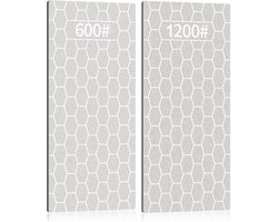 Diamanten Slijpsteen Set voor Messenslijpen en Keukengereedschap - 600/1200 Grit