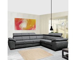 DiamantMeubelen Hoekbank Cordoba - (Stof Grijs) - 5 zits