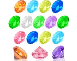 Diamond Kids - 16 Pieces Acrylic Diamonds voor Kinderen - Acryl Gemsteen Speelgoed - Diamant Kristallen voor Tafel Decoratie - Feest Geschenk - Trouwen - Zwemmen - Duiken Speelgoed
