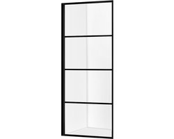 Diamond Line Finn - Inloopdouche / Douchewand - 120x200 - Mat Zwart Profiel - Helder Glas - 8mm Veiligheidsglas