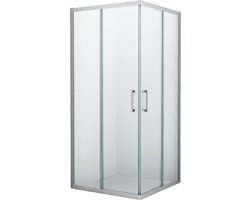 Diamond Line Lara - Douchecabine - 90x90 - Vierkant - Chroom - Schuifdeur - Hoekinstap - Helder Glas - 6mm Veiligheidsglas
