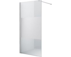 Diamond Line Mania - Inloopdouche / Douchewand - 90x200 - Chroom Profiel - Antikalk - Helder / Mat Glas - 10mm Veiligheidsglas - Easy Clean