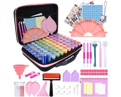 Diamond Painting Accessoires dozen - Opbergdoos met koffer trechter stickers Diamond Painting Accessoires