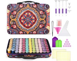 Diamond Painting Opberger - Hobby Kist - Creatief Bezig Zijn - 96 Flesjes Inclusief