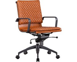 Diamond Softpad Buraustoel | Vintage Cognac | Frosted Black Frame