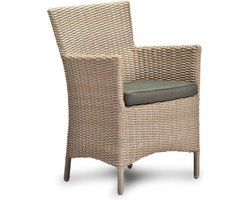 Diana Dining stoel incl handgreep Wicker HM15 off white - stof 239