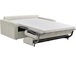 Diana" stoffen slaapbank - 140 cm slaap - 3 zits - Beige