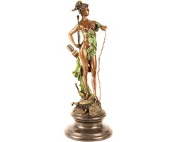 Diana Victorious - Bronzen Beeld - Artemis - Brons Kunst Sculptuur - Mythologie - Romeinse God - Griekse God - Kunstwerk Decoratie - 18x18x48