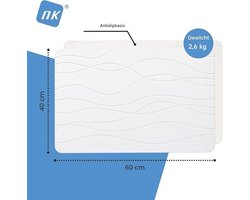 Diatomiet Badmat 60x40 cm – Super Absorberende Stenen Badmat – Sneldrogend en Antislip – Douchemat voor Badkamer