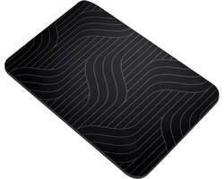 Diatomiet stenen bad mat snel droge badkamer mat niet slip badkamer diatomeeën aarde badkamer vloer mat tapijt 40x60 cm zwart