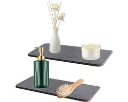 Diatomiet Stenen Organizer - Waterabsorberend - Sneldrogend - Antislip - Voor Gootsteen - Aanrecht - Wastafel - Sponzen - Borstels - Zeep