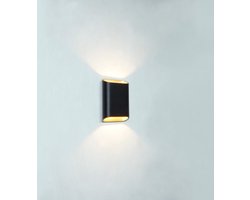 Diaz Wandlamp LED klein zwart/goud 2700k dimbaar - Modern - Artdelight