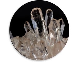 Dibond Muurcirkel - Kristal - Doorzichtig - 50x50 cm Foto op Aluminium Muurcirkel (met ophangsysteem)