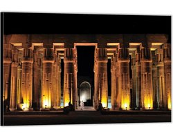 Dibond –Zuilen met Verlichting– 40x30 Foto op Aluminium (Wanddecoratie van metaal)