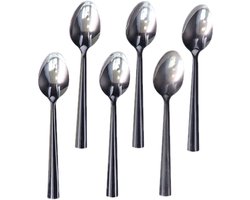 DID Theelepels - 6x st - 15 cm - roestvrijstaal - dessertlepels - bestekset lepels