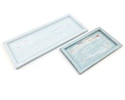 Dienblad 15x25 zee blauw