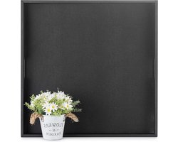 Dienblad 60x60 Grote Ottomaans Zwarte Decoratieve Dienblad - Salontafel Woonkamer - Handgrepen - 22" x 22" dienblad 60x60
