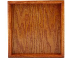 Dienblad 60x60 Houten handgemaakt vierkant theeblad voor koffie-thee-snacks - 22x22 cm dienblad 60x60
