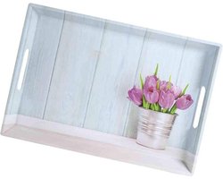 Dienblad 60x60 Serveerdienblad 77392 motief- TULPEN afmetingen- 50 x 35 x 45 cm dienblad 60x60