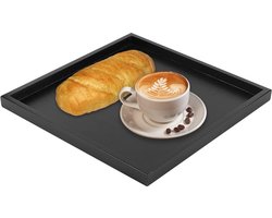 Dienblad 60x60 Zwart vierkant dienblad 30cm-118 inch voor eten- Keuken- Ontbijt- Koffie- Feest- Displaygebruik dienblad 60x60