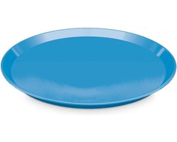 Dienblad - blauw - kunststof - D34x2 cm - rond - serveerblad - vaatwasserbestendig