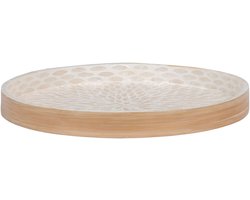 Dienblad Capiz | Ø40 x 3,5 cm | Beige - House Nordic - Dienbladen - Beige - MDF - Dienbladen -