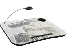 Dienblad DKD Home Decor 8424001892471 48 x 38 x 7 cm Zwart Wit PVC