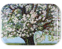 Dienblad groot, Charley Toorop , Beemster, Bloeiende boom (37.5 x 26.5 cm)