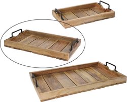 Dienblad - Hout - Rechthoek - 46 x 31 x 5 cm