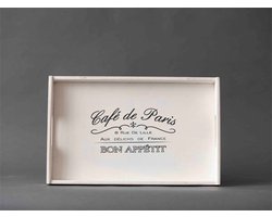 Dienblad hout wit Cafe de Paris - Klein