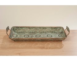Dienblad - Koper - Groen - Rechthoek - 56cm - Metaal