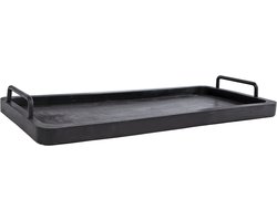 Dienblad - Merkloos - Zwart - Dienblad handvat metaal L zwart hout