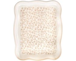 Dienblad met bloemenampel van porselein - 18 x 15 x 2 cm