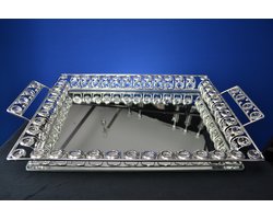 Dienblad met kristallen 50,5 x 28,3 cm