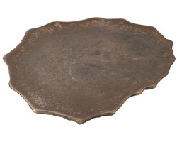 Dienblad Nanko | Medium | Brons goud | Metaal | L32 x B28 x H2 cm