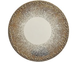 Dienblad Platte Plaat - Dinerbord Keramiek - Dagelijks Gebruik - Onderglazuur Kleurproces - 30 cm - Wit