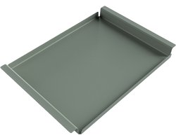 Dienblad Rechthoek | Mos Groen - Oud Groen | Groot | Hocker | Industrieel | Metaal | Aluminium | Design | Gepoedercoat | Flip Tray | 62 × 44 × 5 cm