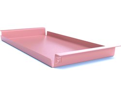 Dienblad Rechthoek | Roze | Medium | Industrieel | Design | Gepoedercoat | Hittebestendig | Metaal | Aluminium | Fliptray | 61 × 29 × 5 cm