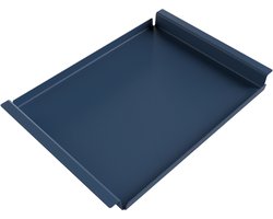 Dienblad Rechthoek | Violet Blauw - Warm Blauw | Groot | Hocker | Industrieel | Metaal | Aluminium | Design | Gepoedercoat | Flip Tray | 62 × 44 × 5 cm