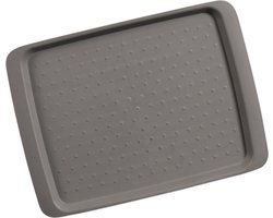 Dienblad Rechthoekig - Anti-slip Dienblad - Diep dienblad met antislip - 35 x 26 x 2 Cm - Kleur: Grijs