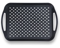 Dienblad Rechthoekig - Anti-slip Dienblad - Diep dienblad met antislip - Met handvatten - 45 x 32 x 4 Cm - Kleur Zwart