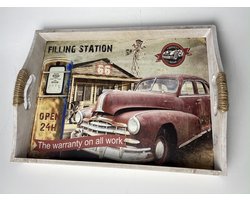 Dienblad retro car 40,5 x 29,5 cm.